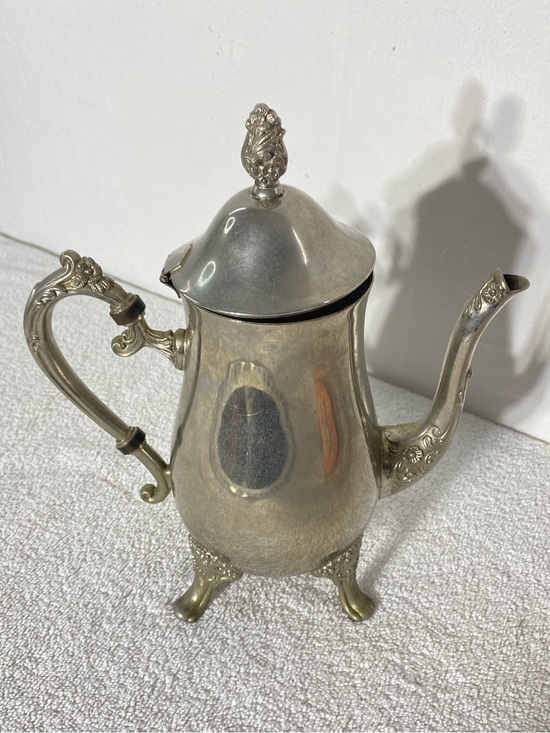 E.P. Brass Other - Vintage EP Brass Victorian Style Silver Plated Ornate Footed Teapot